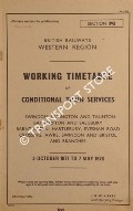 Working Timetable of Conditional Train Services - Section PG - Swindon, Lavington & Taunton, Bathampton & Salisbury, Barnt Green, Hartlebury, Evesham Road Crossing, Awre, Swindon & Bristol, 3 October 1977 to 7 May 1978 by British Railways Western Region